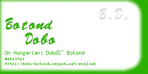 botond dobo business card